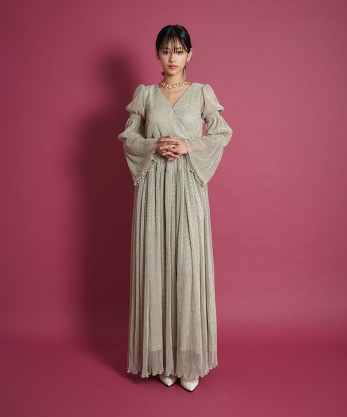My shawty(マイシャウティー)の「lame pleats dress(ドレス・レディース・ブラック/スモークピンク/シャンパン・SMALL/MEDIUM)」の17枚目の写真