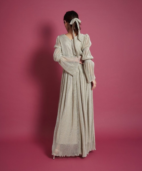 My shawty(マイシャウティー)の「lame pleats dress(ドレス・レディース・ブラック/スモークピンク/シャンパン・SMALL/MEDIUM)」の15枚目の写真