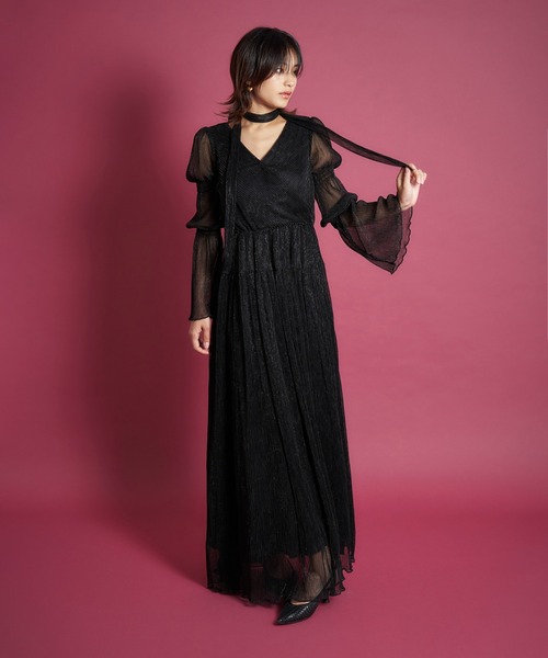lame pleats dress（ドレス）｜My shawty（マイシャウティー）の