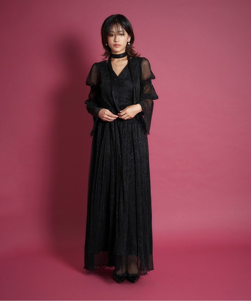 lame pleats dress（ドレス）｜My shawty（マイシャウティー）の