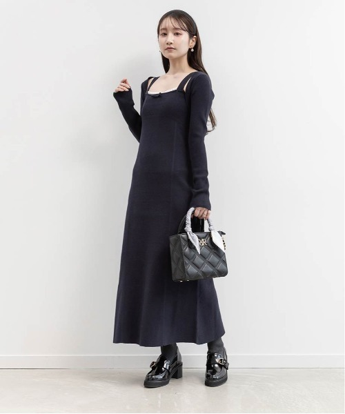 RANDA(ランダ)の「ローファーデザインニットドッキングブーツ(ブーツ・レディース・ブラック/ダークブラウン/グレー・M/S/L/LL)」の22枚目の写真