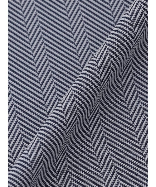 Perfect Suit FActory（パーフェクトスーツファクトリー）の「【完全ノーアイロン】長袖アイシャツ　ヘリンボン柄　ボタンダウン　ベージュ/ブラウン/ネイビー（ビジネスシャツ・メンズ・ベージュ/ネイビー/ブラウン・首回り45cm-裄丈86cm/首回り37cm-裄丈80cm/首回り39cm-裄丈82cm/首回り41cm-裄丈84cm/首回り43cm-裄丈86cm）」の9枚目の写真