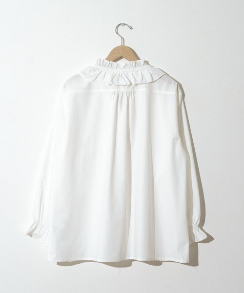 flower（フラワー）の「クラシックフリルブラウス（シャツ/ブラウス・レディース・ホワイト/ブラウン・FREE）」の22枚目の写真