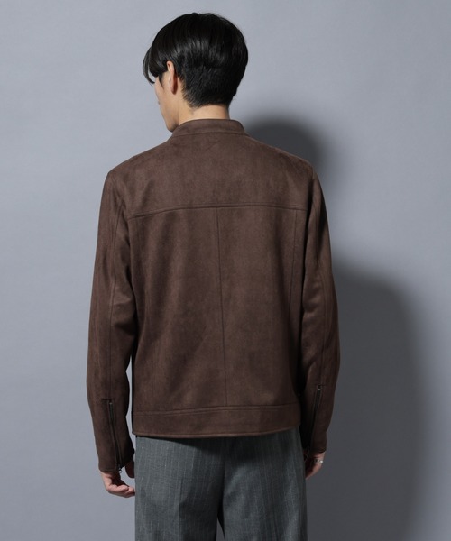NANO universe(ナノユニバース)の「フェイクスエードシングルライダース(ライダースジャケット・メンズ・ブラウン/ブラック・L/M)」の12枚目の写真