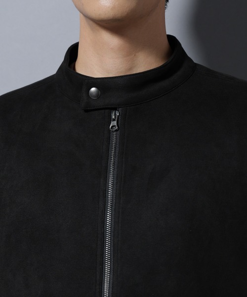 NANO universe(ナノユニバース)の「フェイクスエードシングルライダース(ライダースジャケット・メンズ・ブラウン/ブラック・L/M)」の19枚目の写真