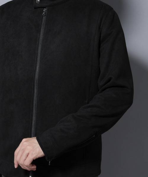 NANO universe(ナノユニバース)の「フェイクスエードシングルライダース(ライダースジャケット・メンズ・ブラウン/ブラック・L/M)」の20枚目の写真