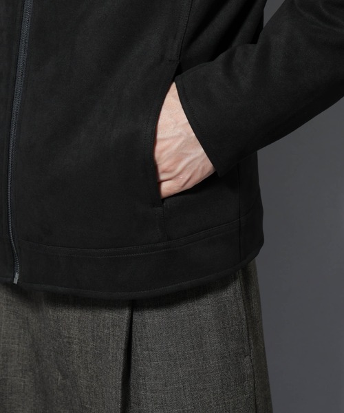 NANO universe(ナノユニバース)の「フェイクスエードシングルライダース(ライダースジャケット・メンズ・ブラウン/ブラック・L/M)」の21枚目の写真