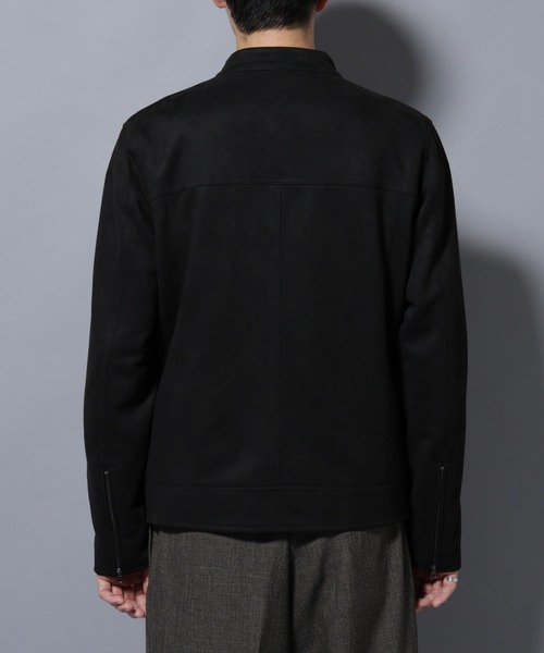 NANO universe(ナノユニバース)の「フェイクスエードシングルライダース(ライダースジャケット・メンズ・ブラウン/ブラック・L/M)」の18枚目の写真