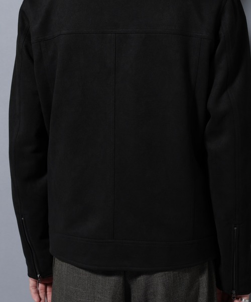 NANO universe(ナノユニバース)の「フェイクスエードシングルライダース(ライダースジャケット・メンズ・ブラウン/ブラック・L/M)」の22枚目の写真