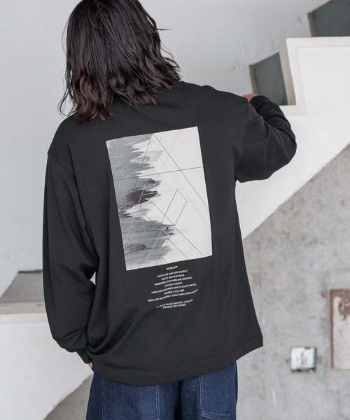 HEREIAM(ヘレイアム)の「【HEREIAM MEN】Frontier ロングスリーブプルオーバー(Tシャツ/カットソー・メンズ・ブラック/オフホワイト/グレー・MEDIUM/LARGE)」の16枚目の写真