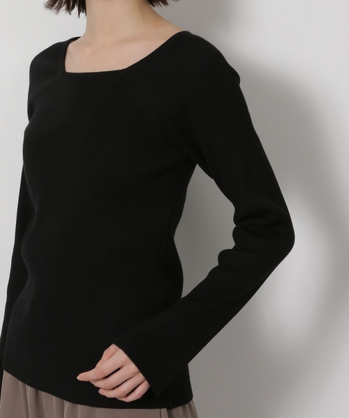 LAKOLE（ラコレ）の「12ゲージリブ2WAYプルオーバー / 575969（ニット/セーター・レディース・ブラウン/ブラック/アイボリー/ブルー/グレー・FREE）」の19枚目の写真