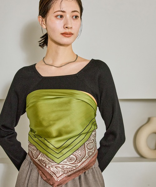 LAKOLE（ラコレ）の「12ゲージリブ2WAYプルオーバー / 575969（ニット/セーター・レディース・ブラウン/ブラック/アイボリー/ブルー/グレー・FREE）」の12枚目の写真