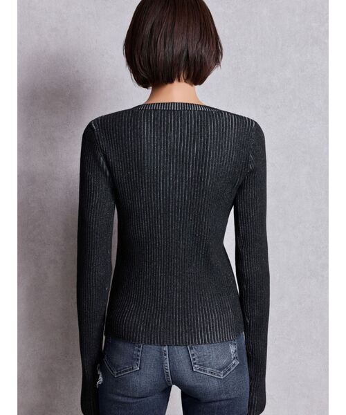 GYDA（ジェイダ）の「GGプレートオープンフロントニットトップス（ニット/セーター・レディース・ブラック/アイボリー/ブラウン・FREE）」の8枚目の写真