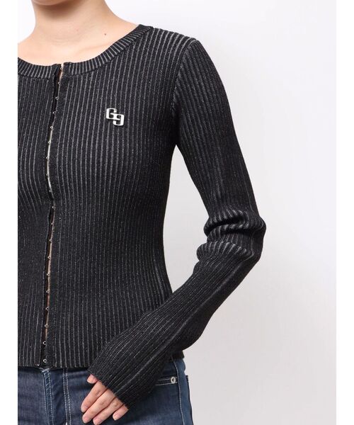 GYDA（ジェイダ）の「GGプレートオープンフロントニットトップス（ニット/セーター・レディース・ブラック/アイボリー/ブラウン・FREE）」の15枚目の写真