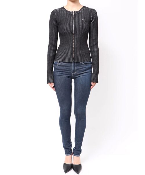 GYDA（ジェイダ）の「GGプレートオープンフロントニットトップス（ニット/セーター・レディース・ブラック/アイボリー/ブラウン・FREE）」の18枚目の写真