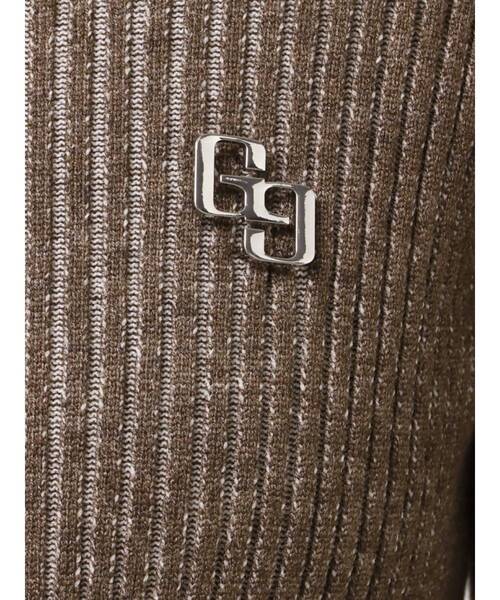 GYDA（ジェイダ）の「GGプレートオープンフロントニットトップス（ニット/セーター・レディース・ブラック/アイボリー/ブラウン・FREE）」の20枚目の写真