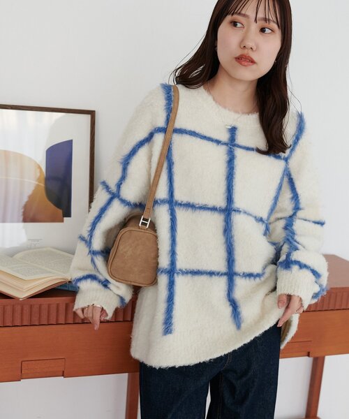 セール】【着映え/手洗い可能】チェック柄プルオーバー《WEB限定カラー