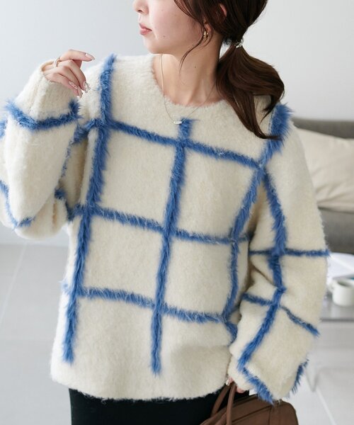 着映え/手洗い可能】チェック柄プルオーバー《WEB限定カラーあり