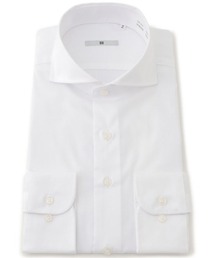 SUIT SELECT（スーツセレクト）の「【形態安定】【長袖】【SILVER LINE】ホリゾンタルワイドカラーワイシャツ/ホワイト（ビジネスシャツ）」