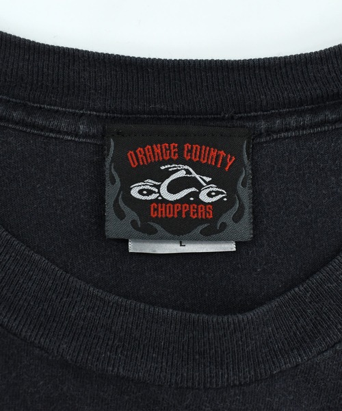 VINTAGE（ヴィンテージ）の「【USED】Y2K ORANGE COUNTORY CHOPPERS バイク Tシャツ（Tシャツ/カットソー・メンズ・ブラック・LARGE）」の7枚目の写真