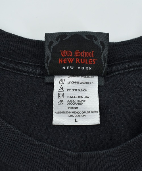 VINTAGE（ヴィンテージ）の「【USED】Y2K ORANGE COUNTORY CHOPPERS バイク Tシャツ（Tシャツ/カットソー・メンズ・ブラック・LARGE）」の8枚目の写真