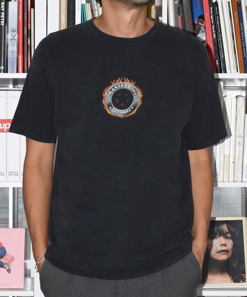 VINTAGE（ヴィンテージ）の「【USED】Y2K ORANGE COUNTORY CHOPPERS バイク Tシャツ（Tシャツ/カットソー・メンズ・ブラック・LARGE）」の9枚目の写真