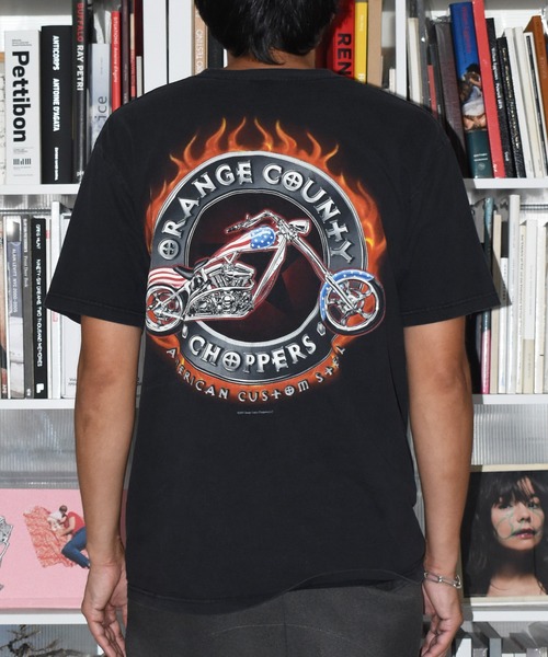 VINTAGE（ヴィンテージ）の「【USED】Y2K ORANGE COUNTORY CHOPPERS バイク Tシャツ（Tシャツ/カットソー・メンズ・ブラック・LARGE）」の10枚目の写真