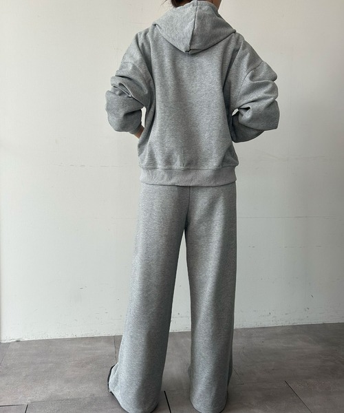 Loudmouth フード付きセットアップ 上着XXL パンツXLグレー キラキラ上下セットフードパーカージャケットロングパンツ春秋