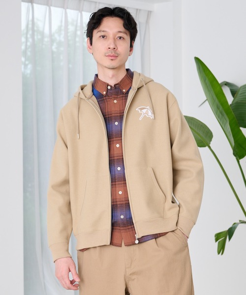 Arnold Palmer（アーノルドパーマー）の「ウールライクメルトン シェア フルジップパーカー（パーカー・レディース・ライトベージュ/アイボリー/ブラック・LL/L/M/S/XS）」の3枚目の写真