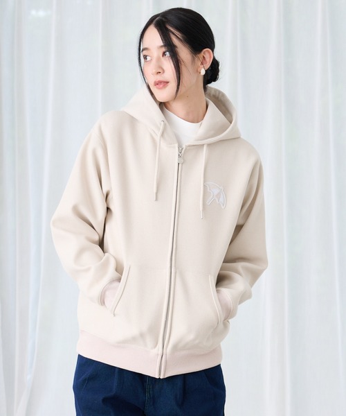 Arnold Palmer（アーノルドパーマー）の「ウールライクメルトン シェア フルジップパーカー（パーカー・レディース・ライトベージュ/アイボリー/ブラック・LL/L/M/S/XS）」の2枚目の写真