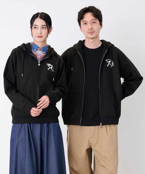 Arnold Palmer（アーノルドパーマー）の「ウールライクメルトン シェア フルジップパーカー（パーカー・レディース・ライトベージュ/アイボリー/ブラック・LL/L/M/S/XS）」の5枚目の写真