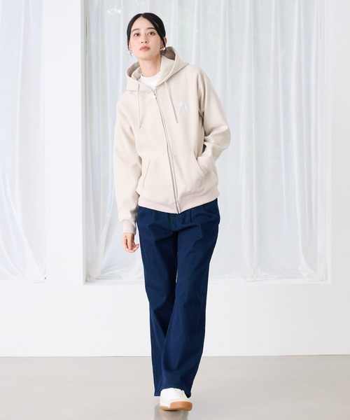 Arnold Palmer（アーノルドパーマー）の「ウールライクメルトン シェア フルジップパーカー（パーカー・レディース・ライトベージュ/アイボリー/ブラック・LL/L/M/S/XS）」の7枚目の写真