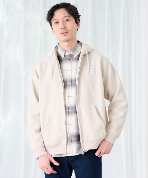 Arnold Palmer（アーノルドパーマー）の「ウールライクメルトン シェア フルジップパーカー（パーカー・レディース・ライトベージュ/アイボリー/ブラック・LL/L/M/S/XS）」の9枚目の写真