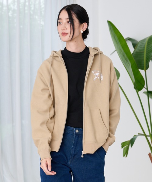 Arnold Palmer（アーノルドパーマー）の「ウールライクメルトン シェア フルジップパーカー（パーカー・レディース・ライトベージュ/アイボリー/ブラック・LL/L/M/S/XS）」の17枚目の写真