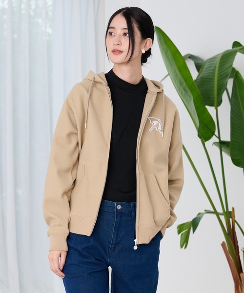 Arnold Palmer（アーノルドパーマー）の「ウールライクメルトン シェア フルジップパーカー（パーカー・レディース・ライトベージュ/アイボリー/ブラック・LL/L/M/S/XS）」の16枚目の写真