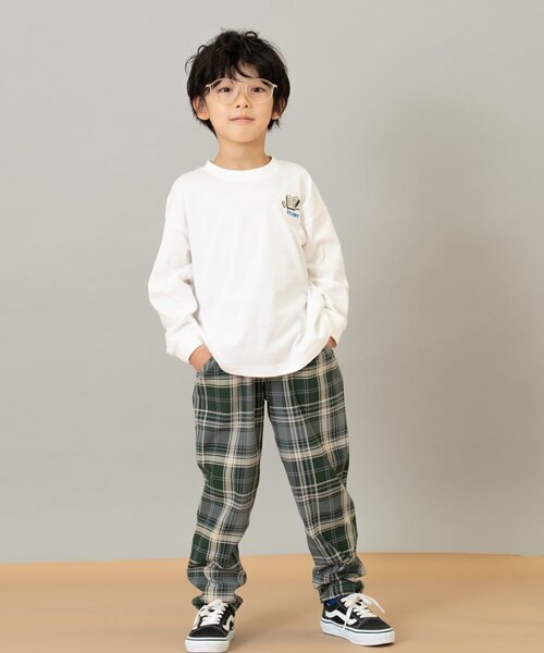 and D. petit main（アンドディープティマイン）の「カットツイルテーパード柄パンツ（その他パンツ・キッズ・ネイビー/ベージュ/ラベンダー/ブラック/グリーン・140cm/130cm/90cm/100cm/110cm/120cm）」の6枚目の写真