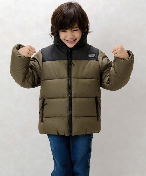 セール】スタンドカラー フェイクダウン マウンテンジャケット（ダウン