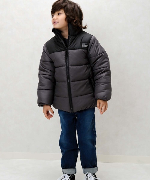 セール】スタンドカラー フェイクダウン マウンテンジャケット（ダウン