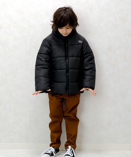 セール】スタンドカラー フェイクダウン マウンテンジャケット（ダウン