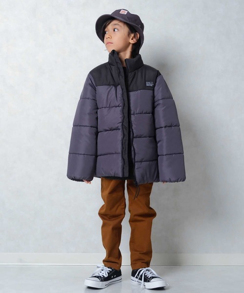 セール】スタンドカラー フェイクダウン マウンテンジャケット（ダウン