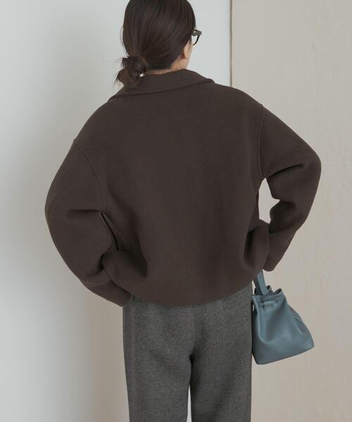 URBAN RESEARCH DOORS（アーバンリサーチドアーズ）の「中綿ウールショートコート（その他アウター・レディース・ブラック/ブラウン・MEDIUM）」の6枚目の写真