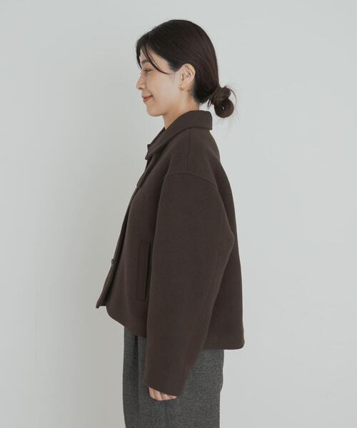 URBAN RESEARCH DOORS（アーバンリサーチドアーズ）の「中綿ウールショートコート（その他アウター・レディース・ブラック/ブラウン・MEDIUM）」の11枚目の写真
