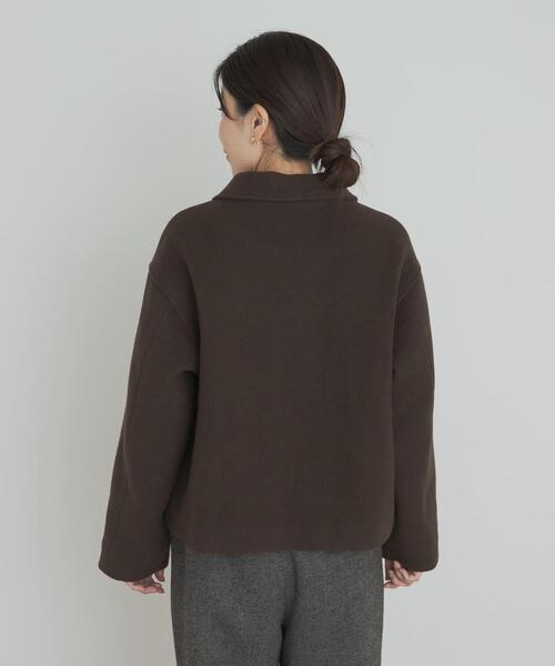 URBAN RESEARCH DOORS（アーバンリサーチドアーズ）の「中綿ウールショートコート（その他アウター・レディース・ブラック/ブラウン・MEDIUM）」の12枚目の写真