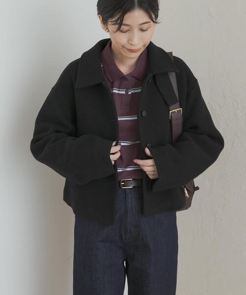 URBAN RESEARCH DOORS（アーバンリサーチドアーズ）の「中綿ウールショートコート（その他アウター・レディース・ブラック/ブラウン・MEDIUM）」の20枚目の写真