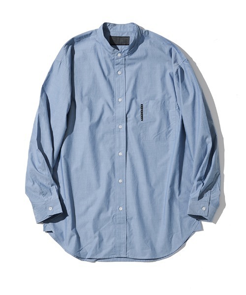 ACANTHUS(アカンサス)の「ms6289- Oversized Band Collar Shirt バンドカラーシャツ(SH2602)(シャツ/ブラウス・メンズ・ブルー/グレー・S/M/L/XL)」の13枚目の写真