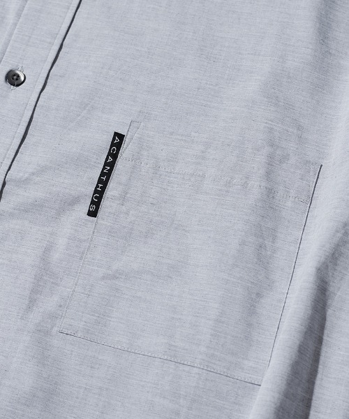 ACANTHUS(アカンサス)の「ms6289- Oversized Band Collar Shirt バンドカラーシャツ(SH2602)(シャツ/ブラウス・メンズ・ブルー/グレー・S/M/L/XL)」の17枚目の写真