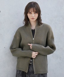 Spielio | 【Spielio】Two-tone zip knit / ツートンジップニット(ニット/セーター)