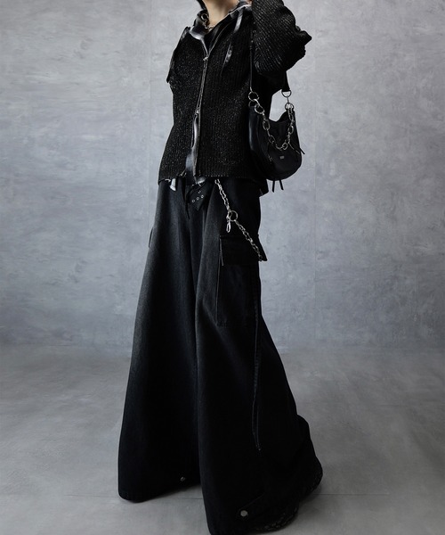 Spielio】Two-tone zip knit / ツートンジップニット（ニット/セーター