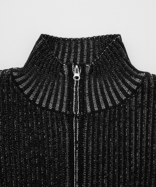 Spielio（シュピーリオ）の「【Spielio】Two-tone zip knit / ツートンジップニット（ニット/セーター・メンズ・ブラック系1/グレー系1・S/L/M）」の15枚目の写真