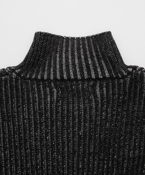 Spielio（シュピーリオ）の「【Spielio】Two-tone zip knit / ツートンジップニット（ニット/セーター・メンズ・ブラック系1/グレー系1・S/L/M）」の16枚目の写真